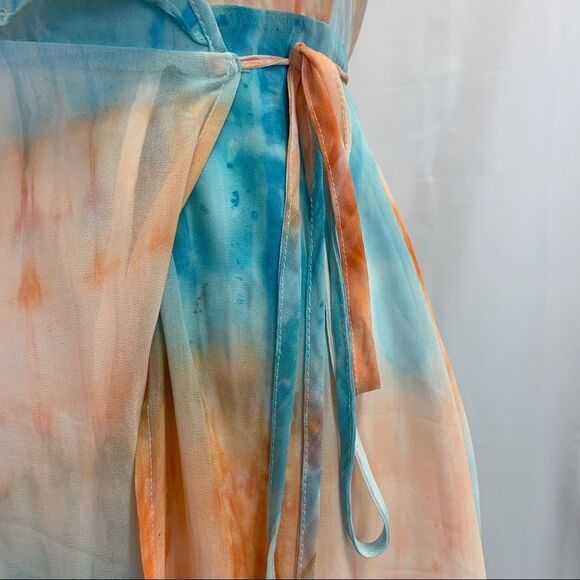 Nwot Luxxel frilled tie-dye maxi dress size small - Picture 7 of 11